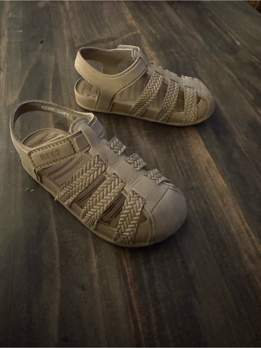 Reef Kids Water Beachy Tan / Beige Braided Fisherman Sandals